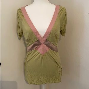 BCBGirls low cut v neck top